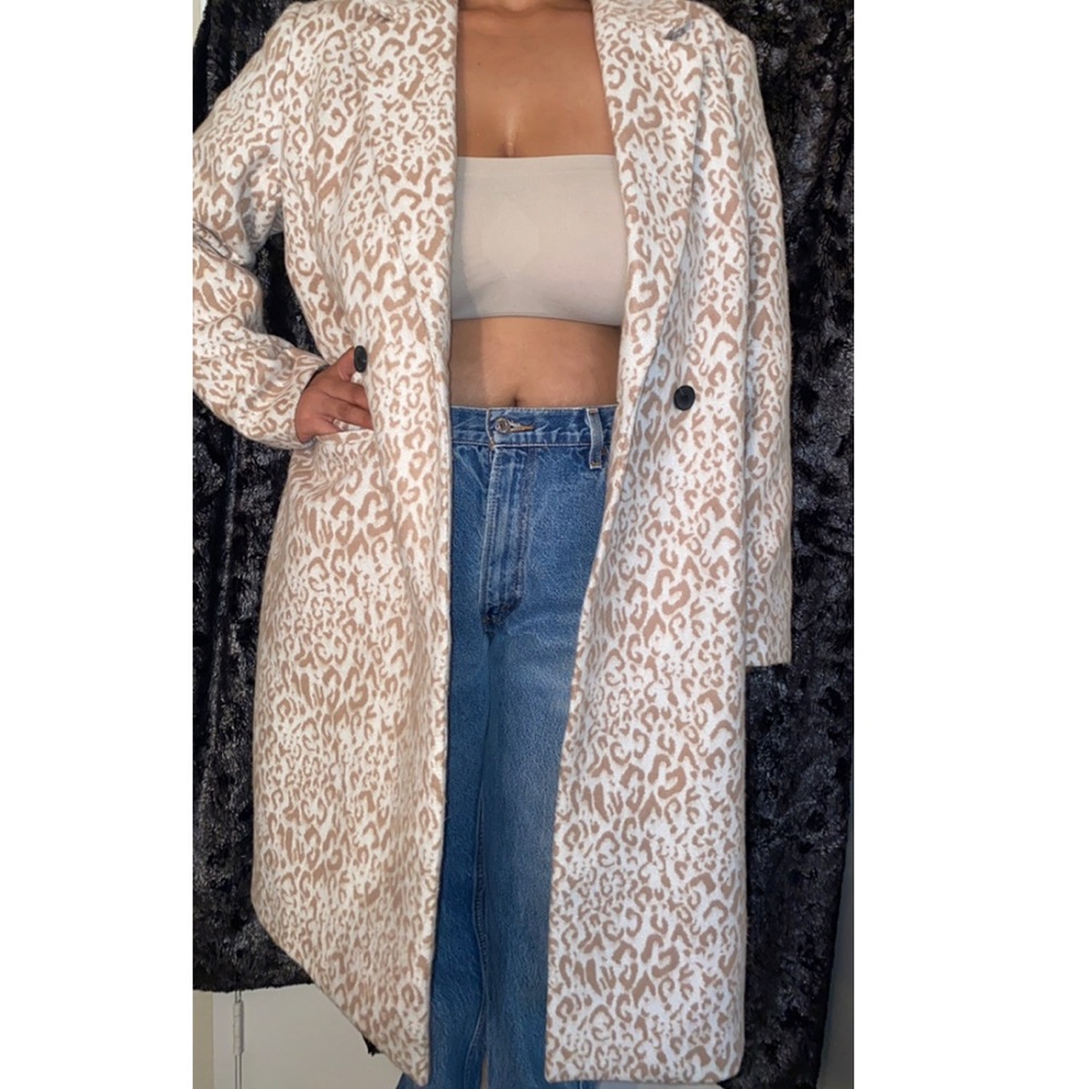 🚫Nine West Cheetah Trench Coat Jackie Sz XL